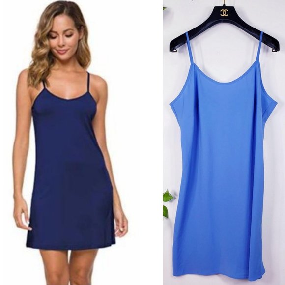NANETTE LEPORE Women Blue Cami Slip Sleepwear Dress 16 XL Scoop Adjustable‎ - Picture 1 of 10